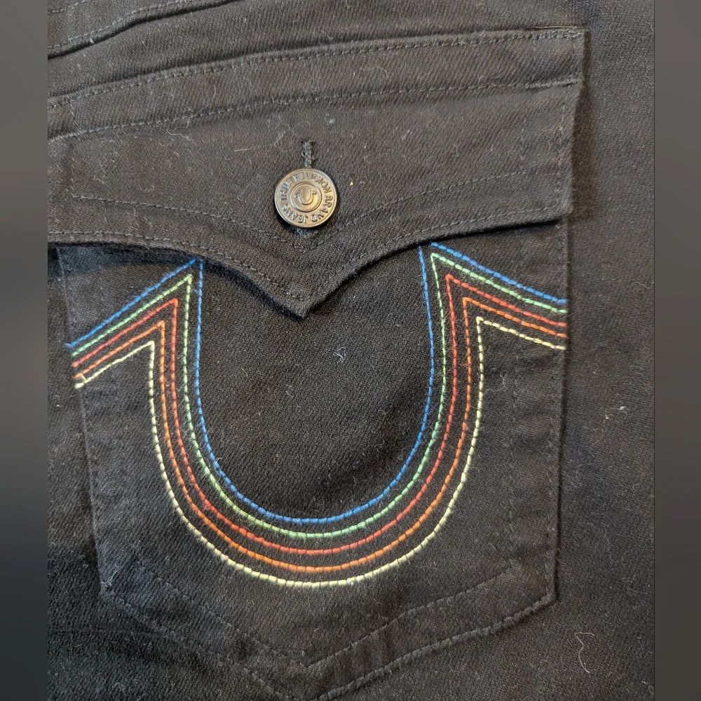 Mens True Religion Ricky Multicolor Black Shorts Size 38 BNWT